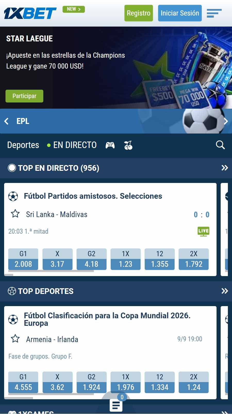 1xBet Main