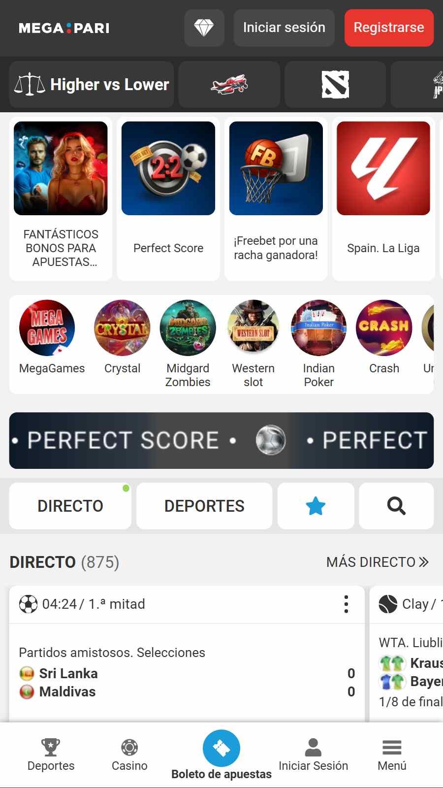 Información general de Megapari Casino