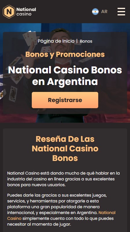 National Casino bonus