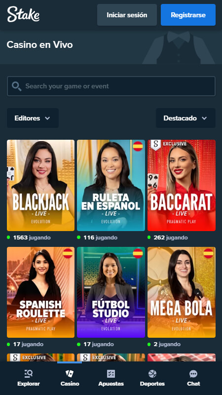 Stake live casino