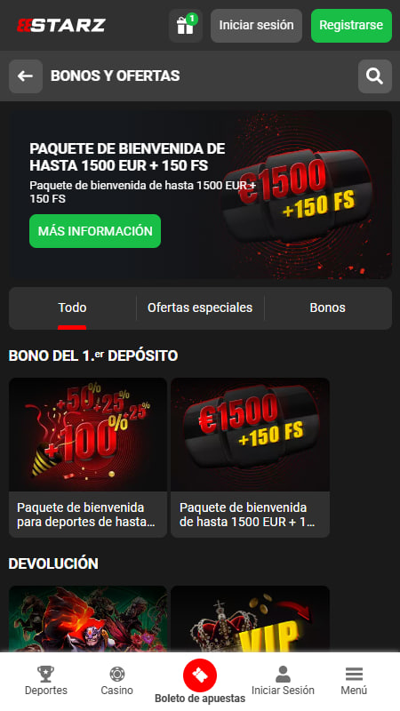 888Starz Bono de Bienvenida 