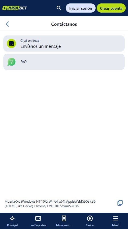 JugaBet customer support