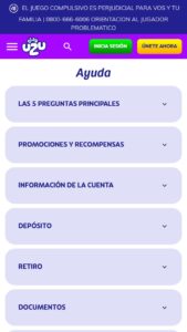 Centro de ayuda en PlayUZU